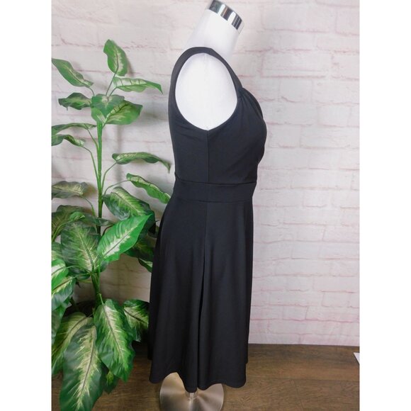 Grace Karin Small Black Fit Flare Knee Dress Elegant - Picture 7 of 11